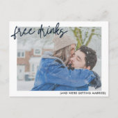 Grappige Gratis Foto Bruiloft Save the Date Aankondigingskaart (Voorkant)