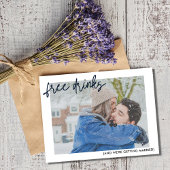 Grappige Gratis Foto Bruiloft Save the Date Aankondigingskaart