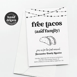 Grappige gratis taco's en een uitnodiging voor een