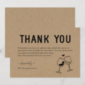 Grappige Gratis Wijn Dankkaart Bedankkaart (Voorkant / Achterkant)