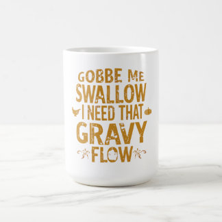 Grappige Gravy Flow Thanksgiving Typografie Gif Koffiemok