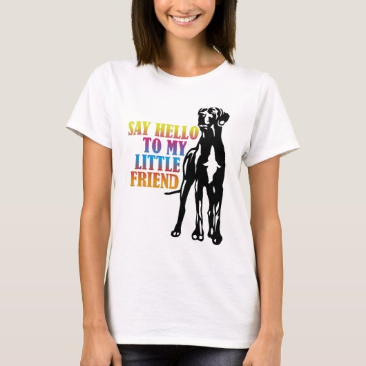 Grappige Great Dane Saluut T-shirt (Voorkant)