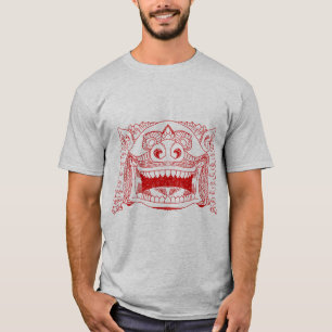 Grappige grijnzende aap heren grafische T-shirt - 