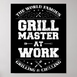 Grappige Grill Master BBQ Chef Gerookt Vlees Liefh Poster