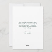 Grappige grillige kerst rendier vakantie Kaart (Achterkant)