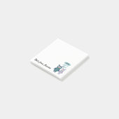 Grappige grillige uil liefde paar gepersonaliseerd post-it® notes (Schuin)