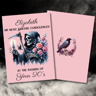 Grappige Grim Reaper Dood aan mijn jeugd 30ste ver Kaart