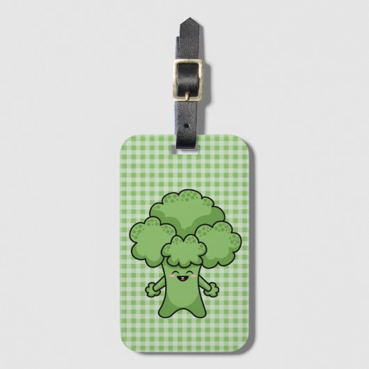Grappige Groene Broccoli Bagagelabel (Voorkant (verticaal))