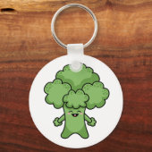 Grappige Groene Broccoli Sleutelhanger (Voorkant)