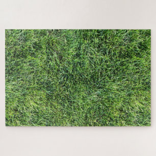 Grappige groene gras textuur patroon echte foto le legpuzzel