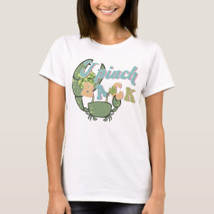 grappige groene krab St Patricks day I pinch terug T-shirt