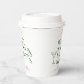 Grappige Groene Worstjes & Tinis Martini Verjaarda Papieren Bekers (Links)