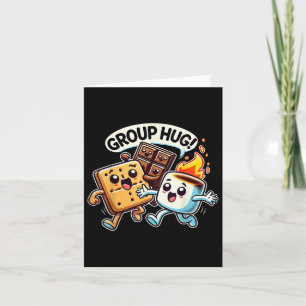 Grappige Groep Knuffel Marshmellow Smores Outdoor Kaart