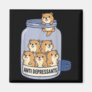 Grappige Grond Eekhoorn Anti Depressivum Pot Diere Magneet