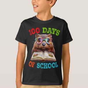 Grappige Grondhaas 100e Dag Van School Leraar Gron T-shirt