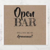 Grappige Groomsman Voorstellen Bier Etiket (Enkel label)