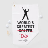 Grappige Grootste Golfer Custom Foto Vaderdag Golfhanddoek (Insitu)
