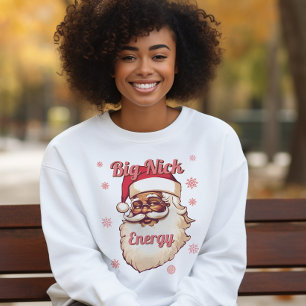 Grappige Grote Nick Energie Afro-Amerikaanse Kerst Trui