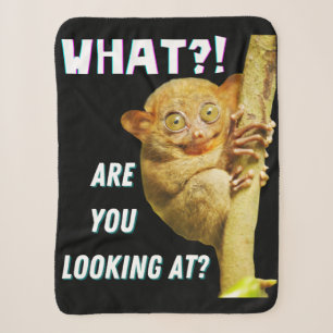 Grappige Grote Ogen Tarsier Waar Kijk Je Naar Sherpa Deken