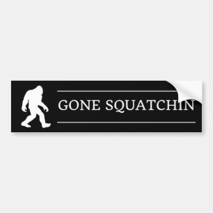 Grappige Grote Voet Weg Gesquatch Sasquatch Bumpersticker