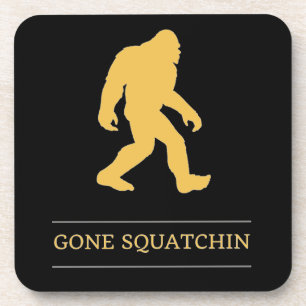 Grappige Grote Voet Weg Gesquatch Sasquatch Drankjes Onderzetter