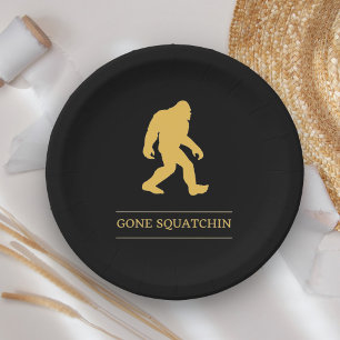 Grappige Grote Voet Weg Gesquatch Sasquatch Papieren Bordje