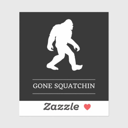 Grappige Grote Voet Weg Gesquatch Sasquatch Sticker (Vel)