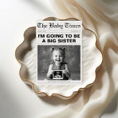 Grappige grote zus krant zwangerschap aankondiging