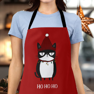 Grappige Grouchy Cat Catmas Humor Schort