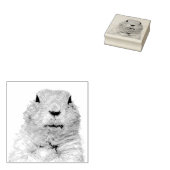 Grappige Ground Hog Woodchuck Rubberstempel (Gestempeld)