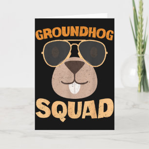 Grappige Groundhog-bende Fijne Groundhog-dag 2025 Kaart