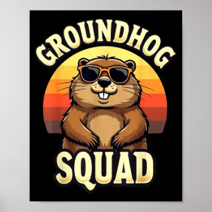 Grappige Groundhog-bende Fijne Groundhog-dag vieri Poster