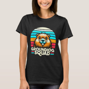 Grappige Groundhog Day 2025 Vintage Retro Bosmarmo T-shirt
