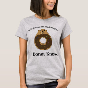 Grappige Groundhog Day grap donuts grap T-shirt