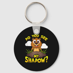 Grappige Groundhog Day Zie Je Mijn Schaduw_ Pa Met Sleutelhanger