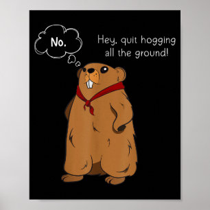 Grappige Groundhog-grap Groundhog-dag citaat Liefh Poster