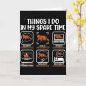 Grappige Groundhog-liefhebber Woodchuck Ground Hog Kaart (Gele Bloem)