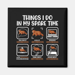 Grappige Groundhog Liefhebber Woodchuck Ground Hog Magneet