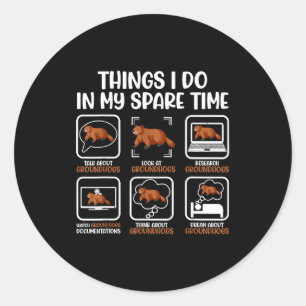 Grappige Groundhog-liefhebber Woodchuck Ground Hog Ronde Sticker