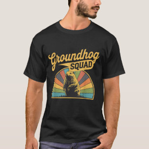 Grappige Groundhog Squad Gelukkige Groundhog Dag M T-shirt