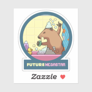 Grappige Groundhog Toekomstige Megastar Douche Car Sticker