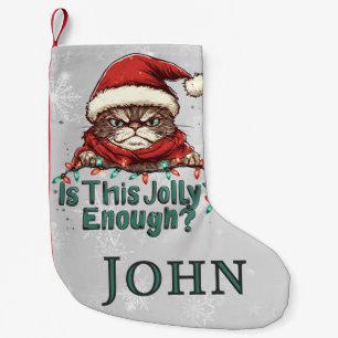 Grappige Grumpy Cat Christmas Stocking Kleine Kerstsok