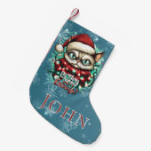 Grappige Grumpy Cat Christmas Stocking Kleine Kerstsok (Voorkant (Hangend))