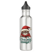 Grappige Grumpy Cat Christmas Waterfles Waterfles (Links)