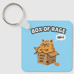 Grappige Grumpy Cat   Doos van woede   Ik haat dez Sleutelhanger
