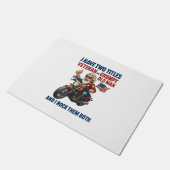Grappige Grumpy Old Man Veteran Motorcycle Deurmat (Schuin)