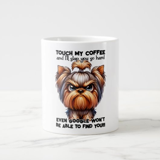 Grappige Grumpy Yorkshire Terrier Dog Mok (Voorkant)