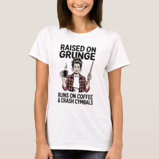 Grappige Grunge Koffie & Crashbekken T-shirts voor