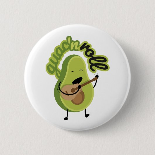 Grappige Guac en Roll Avocado Button (Voorkant)