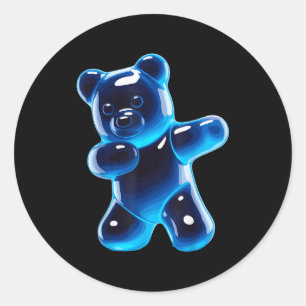 Grappige Gummy Beer Kunst voor Mannen Vrouwen Kind Ronde Sticker